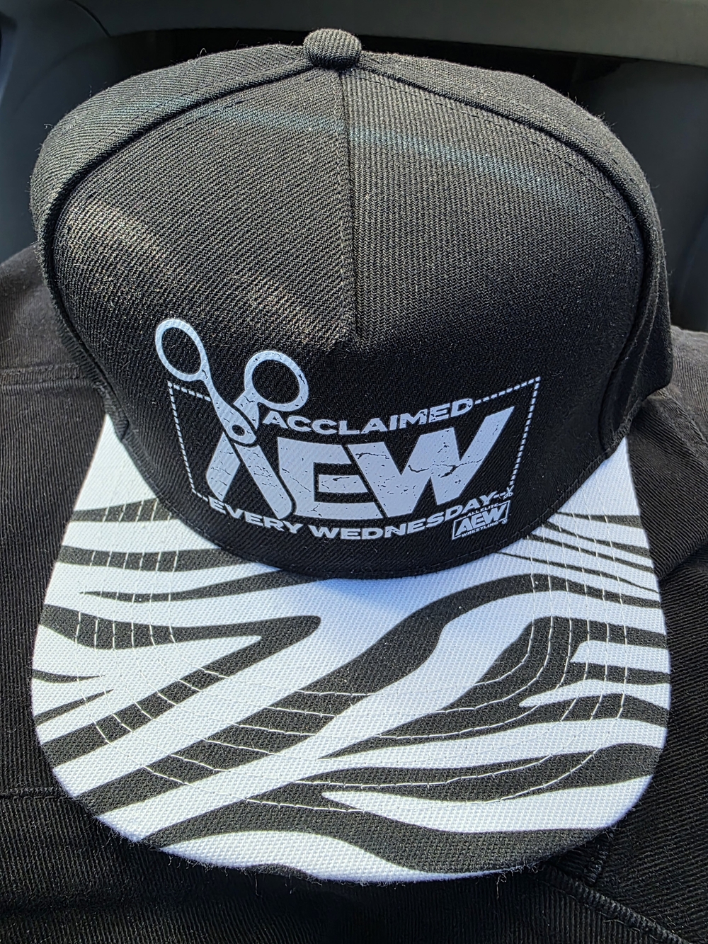 AEW All Elite Wrestling Hat Black Snapback Adjustable Cap Every Wednesday